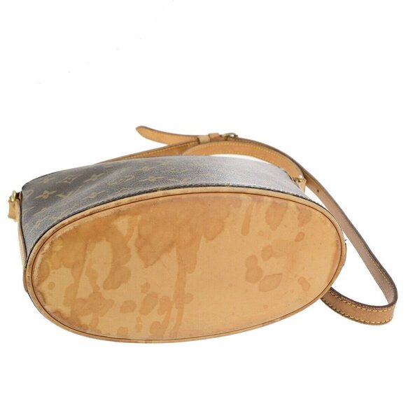 LOUIS VUITTON Logo Drouot Shoulder Bag Monogram Leather Brown - Picture 6 of 15